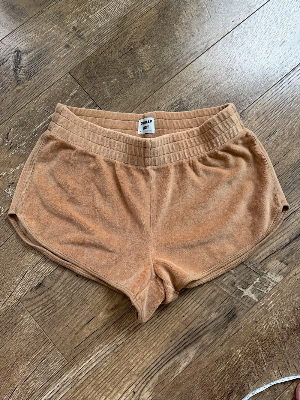 Aritzia Sunday Best Tan Terry cloth Athletic Shorts